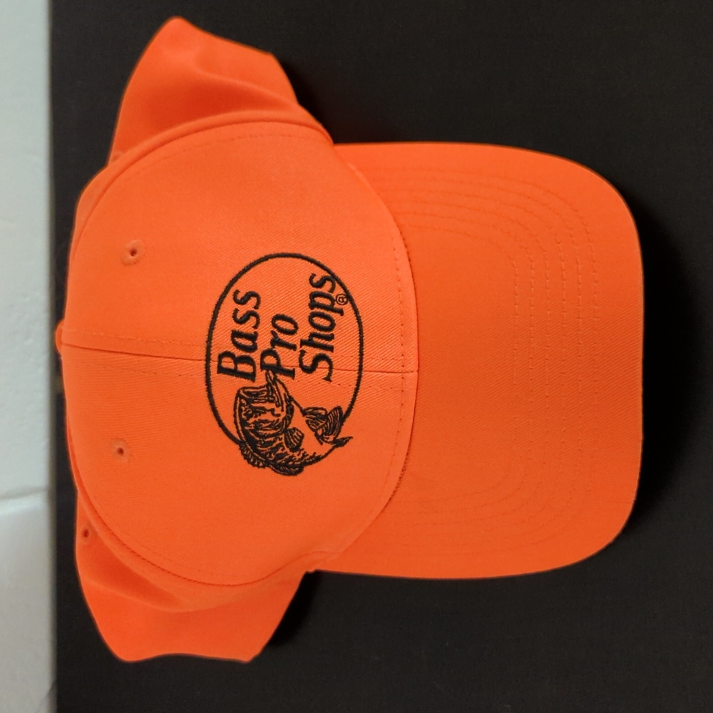 Bass pro shop orange hunting fishing snapback cap